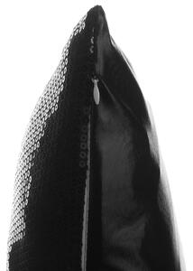 Fekete flitteres díszpárna kétdarabos szettben 45 x 45 cm ASTER