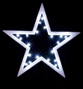 NEXOS Karácsonyi függő csillag 25,5 cm 20 LED hideg fehér