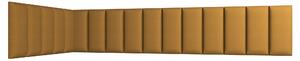 Kárpitozott panel 16 db. Quadra 100x220x50 cm (mustár)