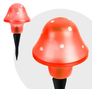 LED-es szolár Gombalámpa 11cm #piros