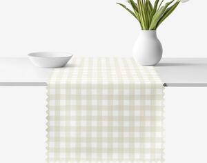 Goldea teflonbevonatú asztali futó - bézs kockás 50x140 cm