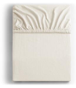 Fehér-krémszínű gumis jersey lepedő 180x200 cm Amber – Restilo