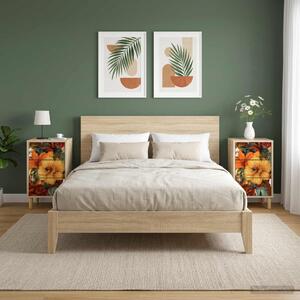 Éjjeliszekrény GENNEP 2 db Sonoma Tölgy 36 x 33 x 60 cm