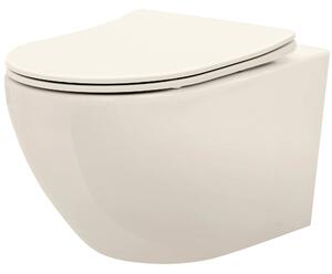 Felfüggesztett WC-csésze REA Carlo Mini Rimless Ecru