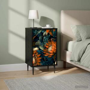Éjjeliszekrény LOCHEM 2 db Fekete Tölgy 36 x 33 x 61 cm
