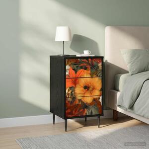 Éjjeliszekrény GENNEP 2 db Fekete Tölgy 36 x 33 x 61 cm
