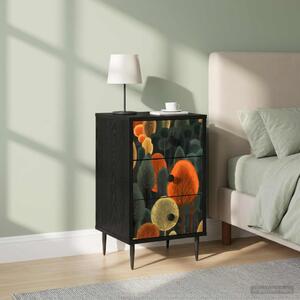 Éjjeliszekrény ZAANDAM 2 db Fekete Tölgy 36 x 33 x 61 cm