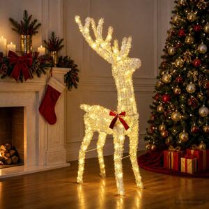 3D karácsonyi rénszarvas LOVIISA 140 LED Meleg fehér