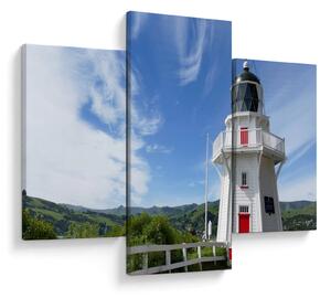 Az Akaroa világítótorony képe, Új-Zéland (90x60 cm)