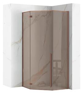 Zuhanykabin DIAMOND 90x90 COPPER BRUSH