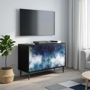 TV szekrény RAALTE 69 x 33 x 50,5 cm Fekete Tölgy Szerelt Fa