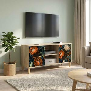 TV szekrény LOCHEM 102 x 33 x 50 cm Sonoma Szerelt Fa