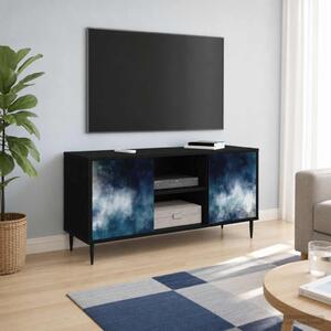 TV szekrény RAALTE 102 x 33 x 51 cm Fekete Tölgy Szerelt Fa