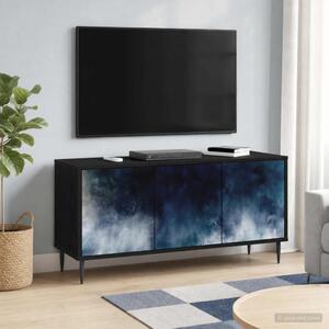 TV szekrény RAALTE 102 x 33 x 51 cm Fekete Tölgy Szerelt Fa