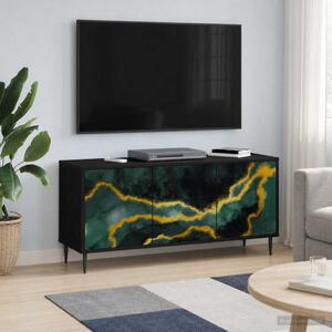 TV szekrény WIJHE 102 x 33 x 51 cm Fekete Tölgy Szerelt Fa