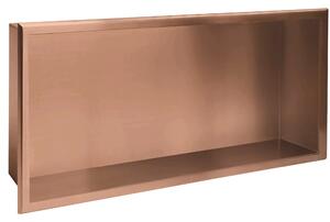 Süllyesztett fürdőszobai polc 30x60 brush copper