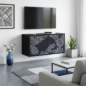 Falsítható TV Szekrény DOKKUM 69 x 33 x 40 cm Fekete Tölgy