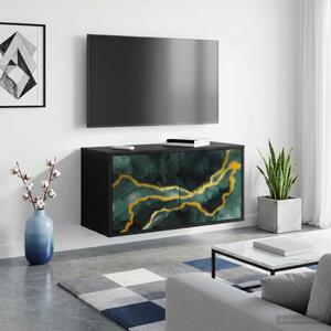 Falsítható TV Szekrény WIJHE 69 x 33 x 40 cm Fekete Tölgy