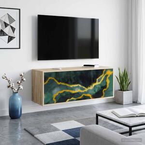 Falsítható TV Szekrény WIJHE 102 x 33 x 40 cm Sonoma Tölgy
