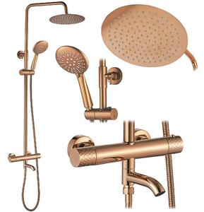 Termosztátos zuhanyszett Lungo Diamond Copper