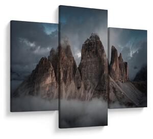 Kép - Három fogak, olasz Dolomitok (90x60 cm)