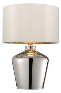 Endon Lighting Waldorf elefántcsont műselyem-krómd üveg asztali lámpa