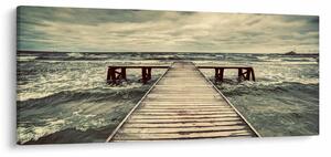 Egy fából készült móló képe a tengeren (120x50 cm)