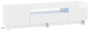 LED TV szekrény Magasfényű Fehér Szerelt Fa
