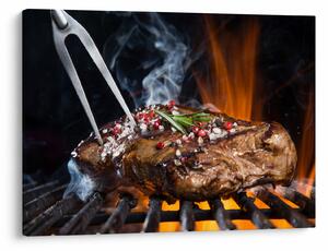 Egy sült steak képe (70x50 cm)