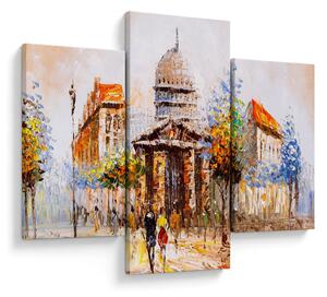 Kép - Festett városi emlékmű (90x60 cm)