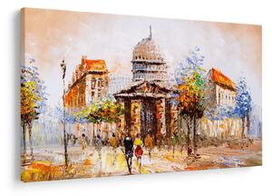 Kép - Festett városi emlékmű (90x60 cm)