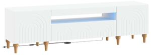 LED TV szekrény Fehér Szerelt Fa