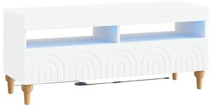 LED TV szekrény Fehér Szerelt Fa