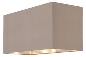 ENDON Cassier Cassier 1lt Shade Taupe silk & bright nickel plate 40W E27 or B22 GLS - ED-74417