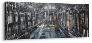 Egy régi épület belsejének képe (120x50 cm)
