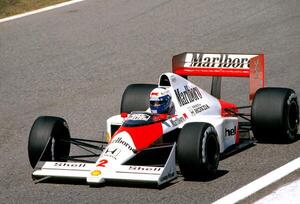 Fotográfia Alain Prost driving a McLaren MP4/5, 1989