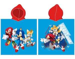 Sonic the Hedgehog and Friends gyerek poncsó, 55 x 110 cm