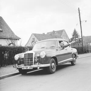 Fotográfia Mercedes Benz 190, Hamburg 1957