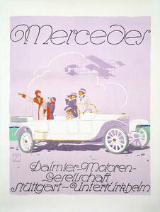 Fotográfia Poster Mercedes, 1912, Hohlwein, Ludwig, (30 x 40 cm)
