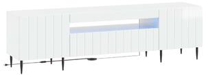 LED TV szekrény Magasfényű Fehér Szerelt Fa
