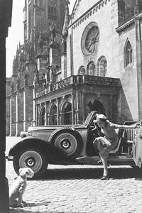 Fotográfia The Freiburg Minster, landmark of the town Freiburg im Breisgau in Baden, Germany 1930s