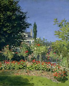 Claude Monet - Reprodukció Flowering Garden at Sainte-Adresse, c.1866, (30 x 40 cm)