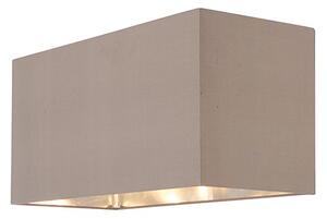 ENDON Cassier Cassier 1lt Shade Taupe silk & bright nickel plate 60W E27 or B22 GLS - ED-74418