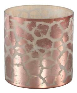 DESIREE GIRAFFE rózsaszín üveg gyertyatartó