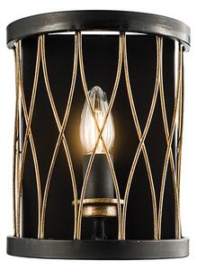 Endon Lighting Heston rusztikus bronz hatású-Matt fekete festett fali lámpa
