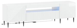 LED TV szekrény Magasfényű Fehér Szerelt Fa