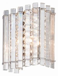 Endon Lighting HANNA Áttetsző kristály (k5) üveg és króm effekt lemez fali lámpa