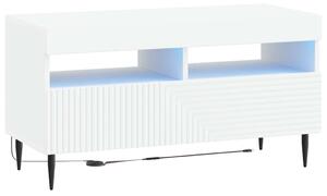 LED TV szekrény Fehér Szerelt Fa