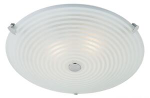 Endon Lighting Roundel áttetsző mintás üveg króm-homályos fehér mennyezeti lámpa