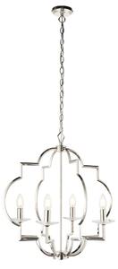 ENDON Garland Garland 4lt Pendant Polished nickel plate & clear crystal 4 x 40W E14 candle - ED-81915